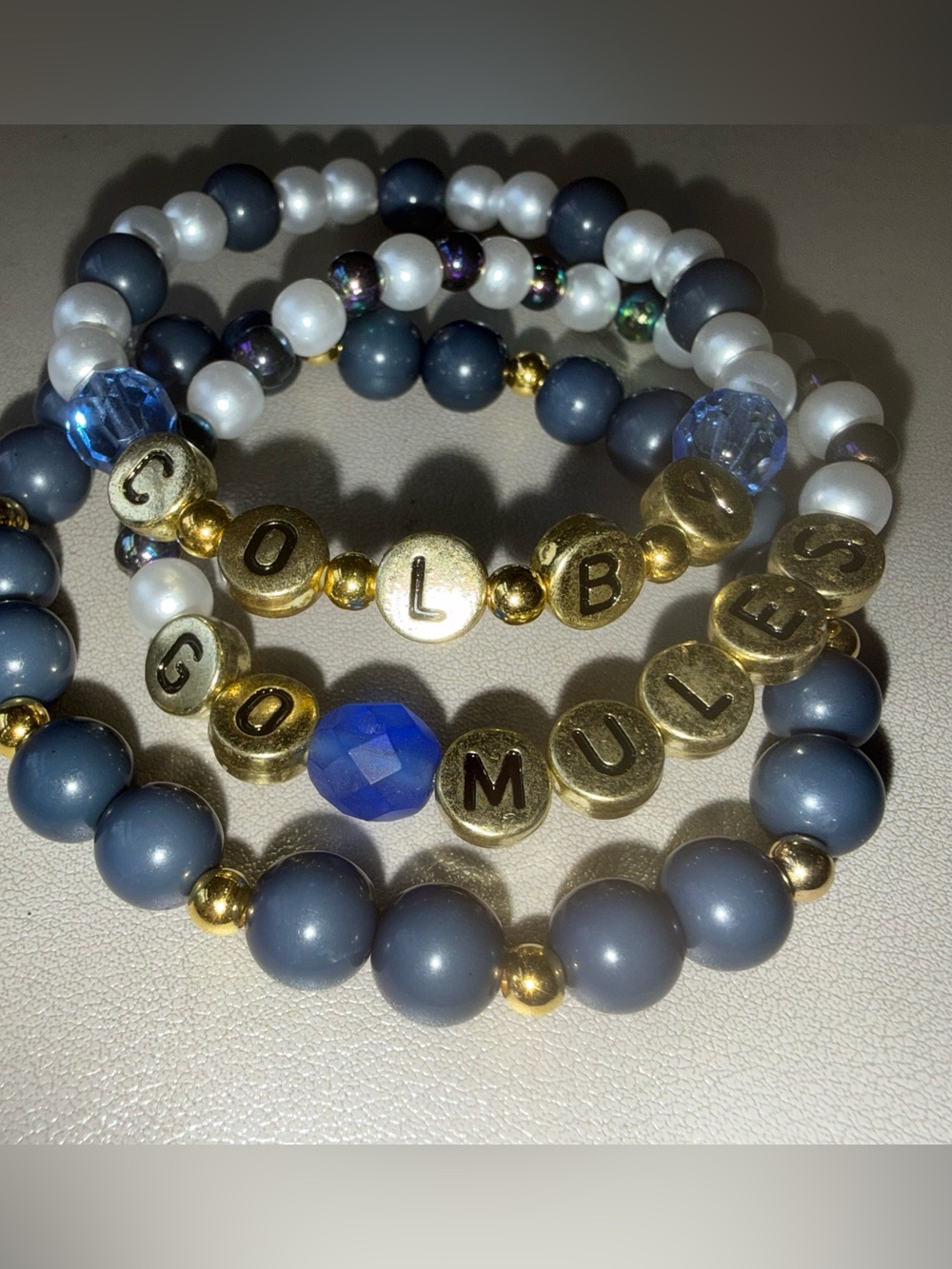 Colby College bracelet Stack